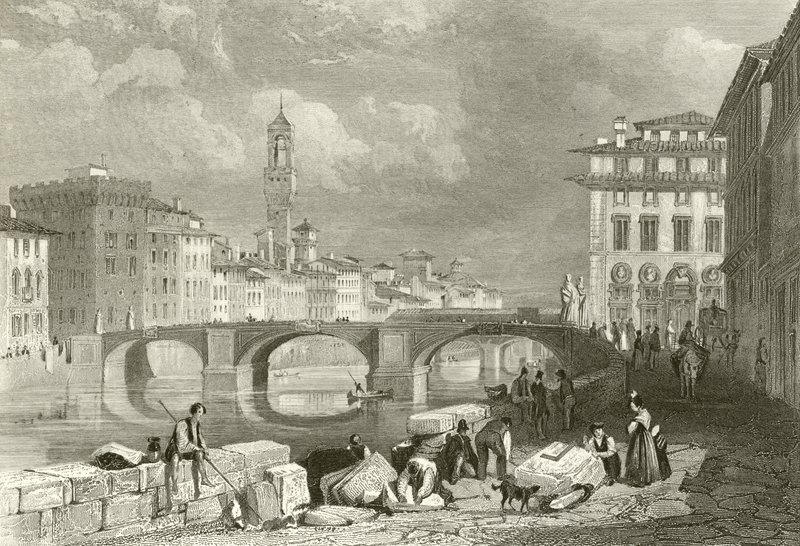 Broen til Santa Trinita av James Duffield Harding
