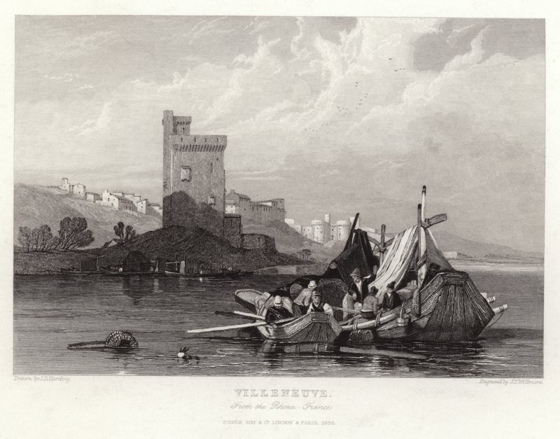 Villeneuve fra Rhone av James Duffield Harding