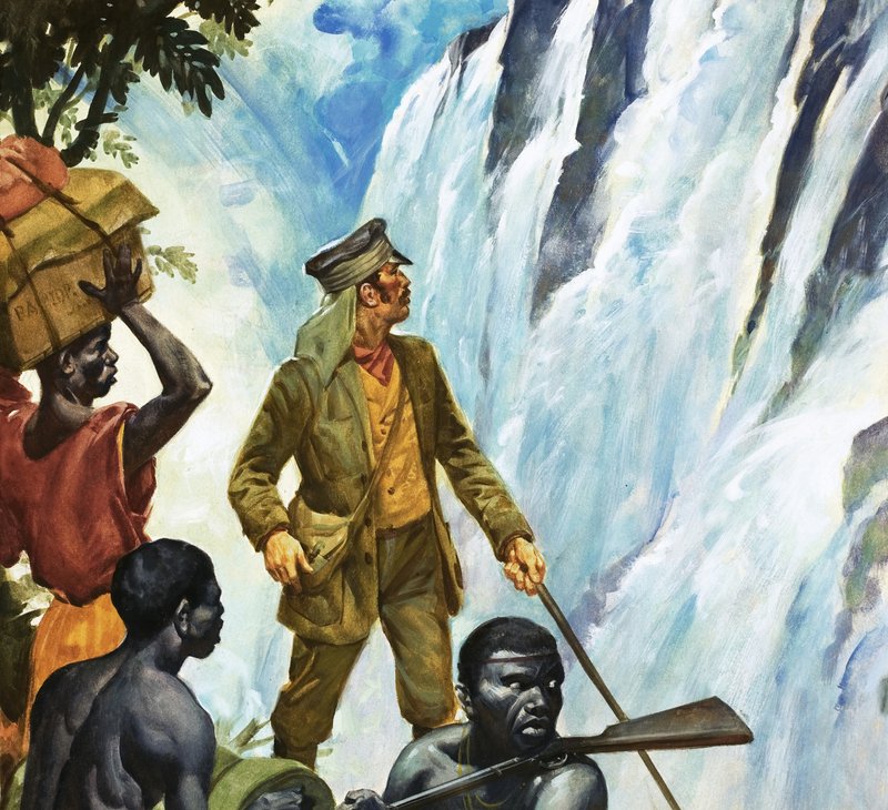 David Livingstone oppdager Victoriafallene av James Edwin McConnell