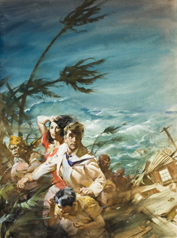 Orkan (gouache på papir) av James Edwin McConnell