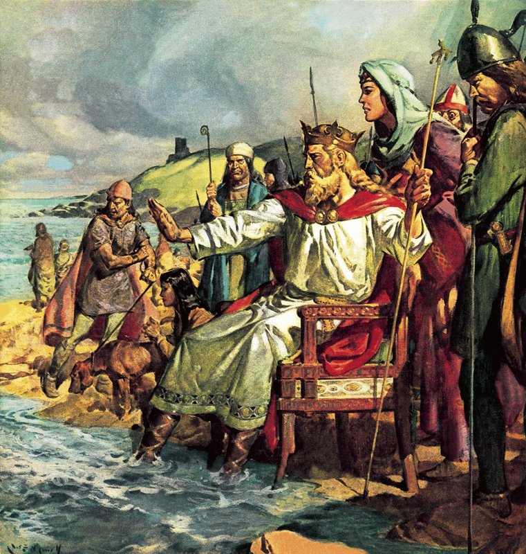 Kong Knut trosser bølgene av James Edwin McConnell