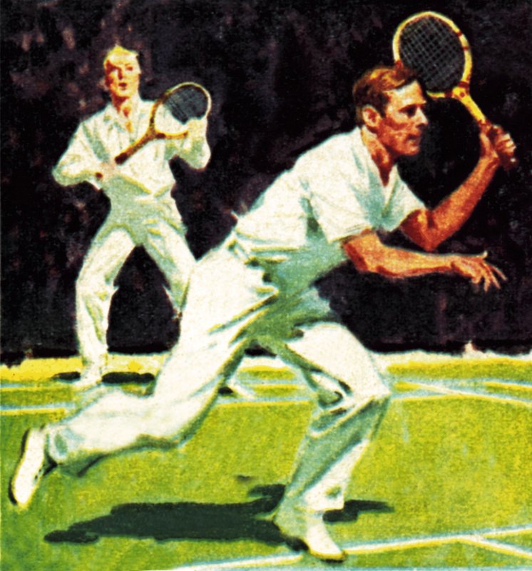 Kong George VI spilte i herredouble på Wimbledon i 1926 av James Edwin McConnell