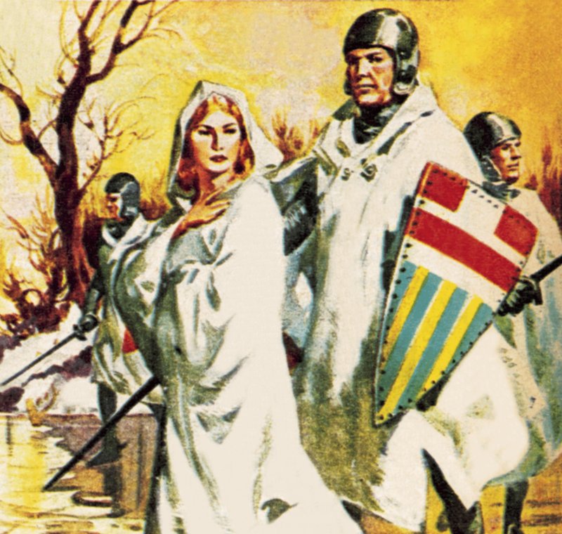 Matilda rømmer i snøen kledd i hvitt av James Edwin McConnell