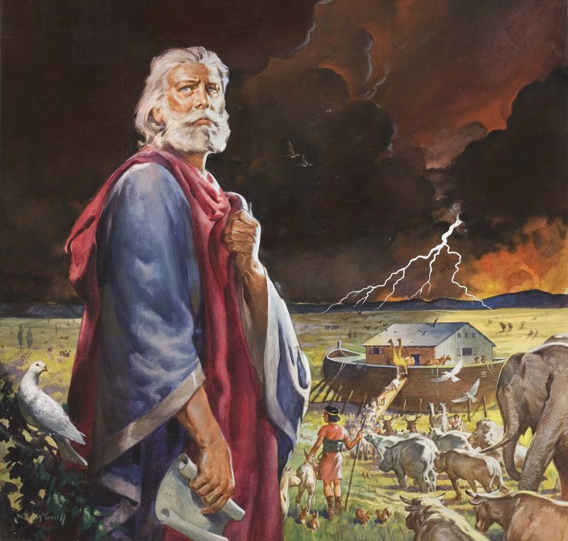 Noahs ark (gouache på papir) av James Edwin McConnell