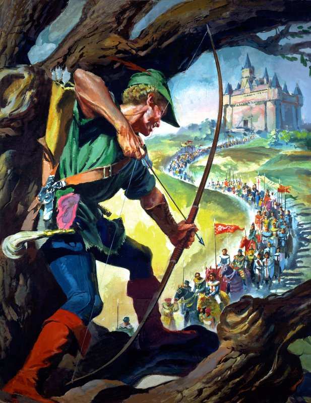 Robin Hood (gouache på papir) av James Edwin McConnell