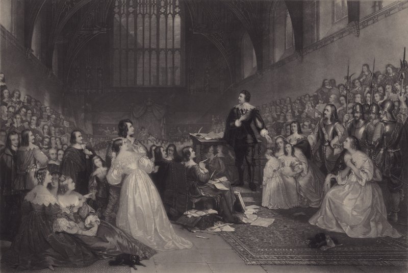 Rettsaken mot Thomas, jarl av Strafford, i Westminster Hall, 1641 av James F. Scott