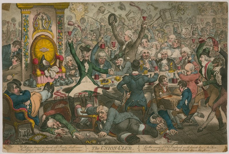 Unionsklubben av James Gillray