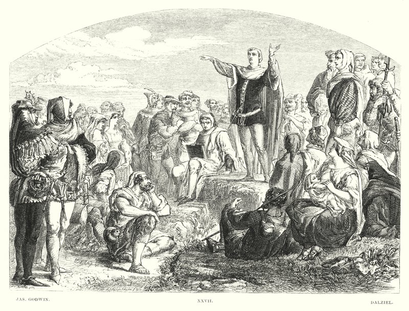 Lord Byrons barn Harold, Canto IV, strofe 114 (gravering) av James Godwin