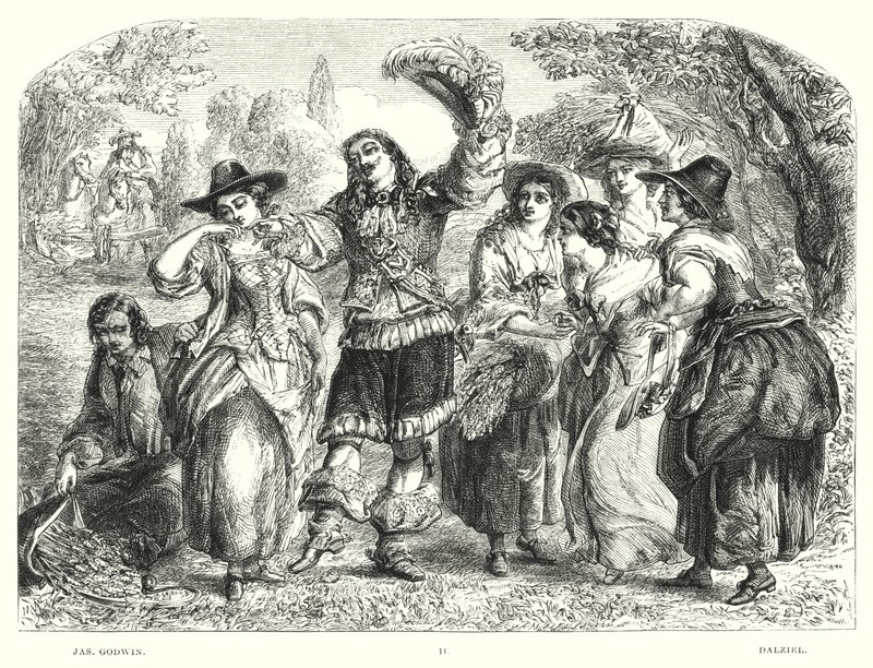 Lord Byrons barn Harold, Canto I, strofe 9 (gravering) av James Godwin