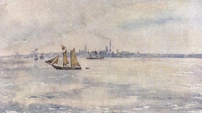 Birkenhead fra elven av James Hamilton Hay