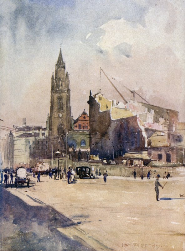 St Nicholas-kirken og den siste av tårnbygningene av James Hamilton Hay