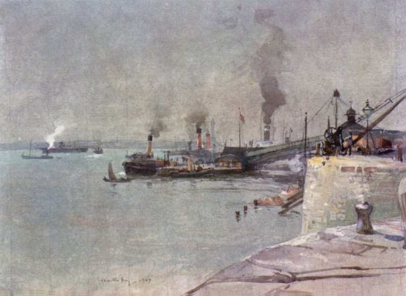 Landing Stage, South End av James Hamilton Hay