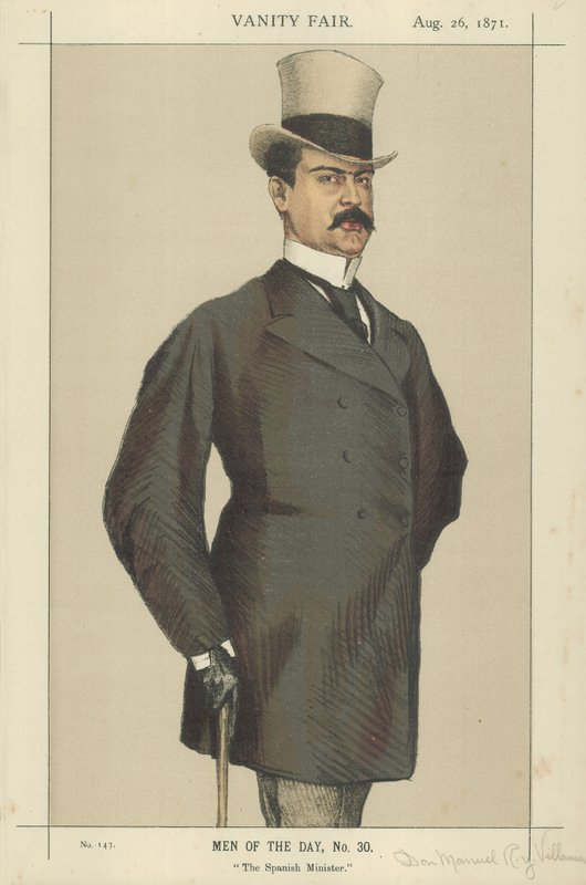 Don Manuel Rances y Villanueva (farge litho) av James Jacques Joseph Tissot