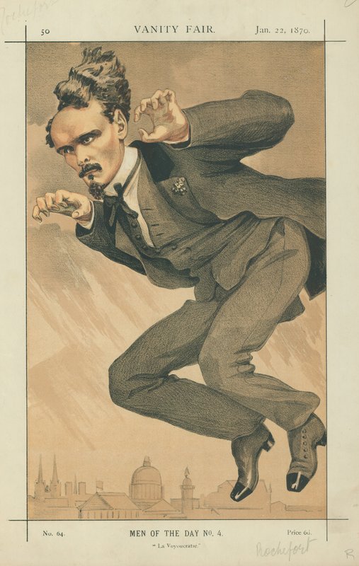Henri Rochefort, La Voyoucratie, 22. januar 1870, tegneserie Vanity Fair av James Jacques Joseph Tissot