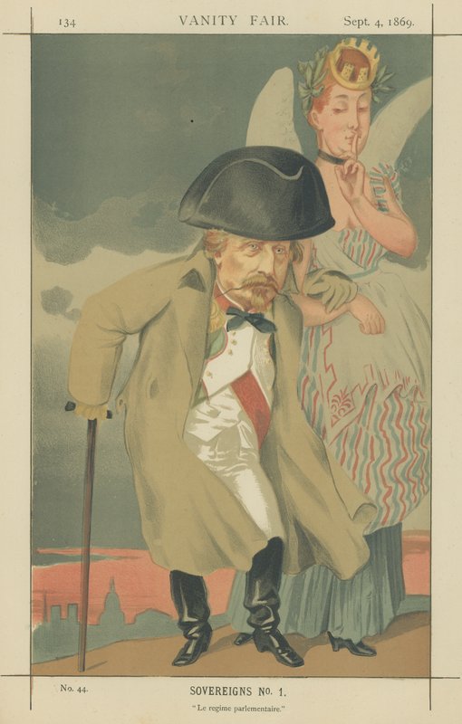 Napoleon III (farge litho) av James Jacques Joseph Tissot