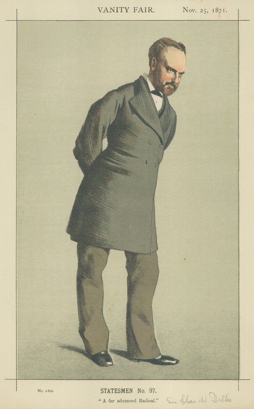 Sir Charles Wentworth Dilke (farge litho) av James Jacques Joseph Tissot