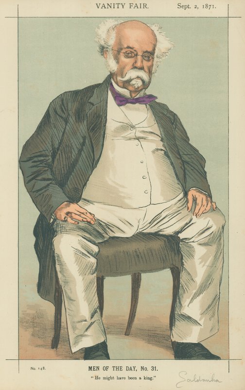 Hertugen av Saldanha, han kan ha vært en konge, 2. september 1871, Vanity Fair-tegneserie (litho-farge) av James Jacques Joseph Tissot