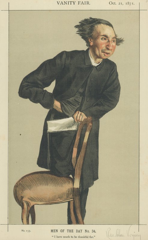 Pastor Charles Voysey (farge litho) av James Jacques Joseph Tissot