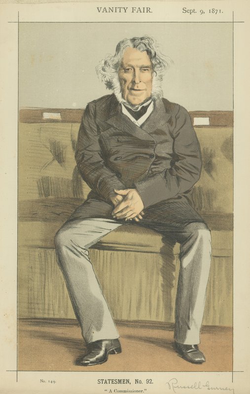 The Right Hon Russell Gurney (farge litho) av James Jacques Joseph Tissot