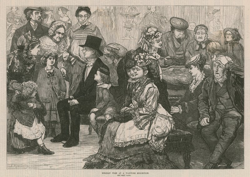 Madame Tussaud & Sons: Ferietid på en voksutstilling (gravering) av James Macbeth