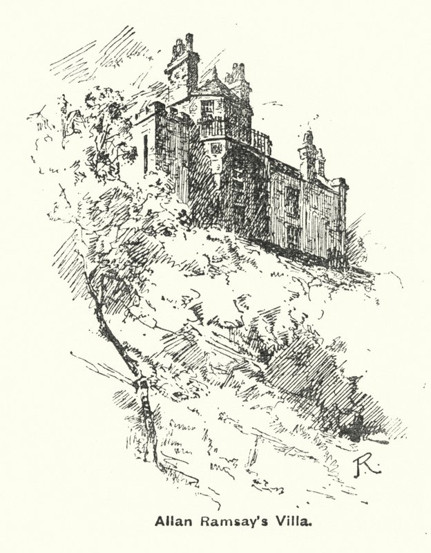 Allan Ramsays villa (litho) av James Riddel