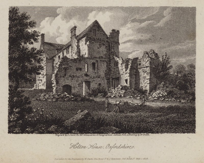 Holton House, Oxfordshire (gravering) av James Storer