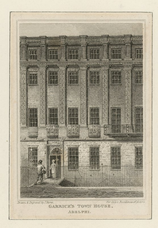 Byhuset til skuespilleren David Garrick av James Storer