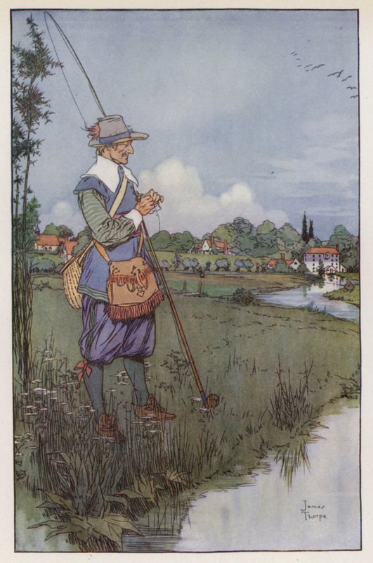 Illustrasjon for The Compleat Angler av Izaak Walton av James Thorpe