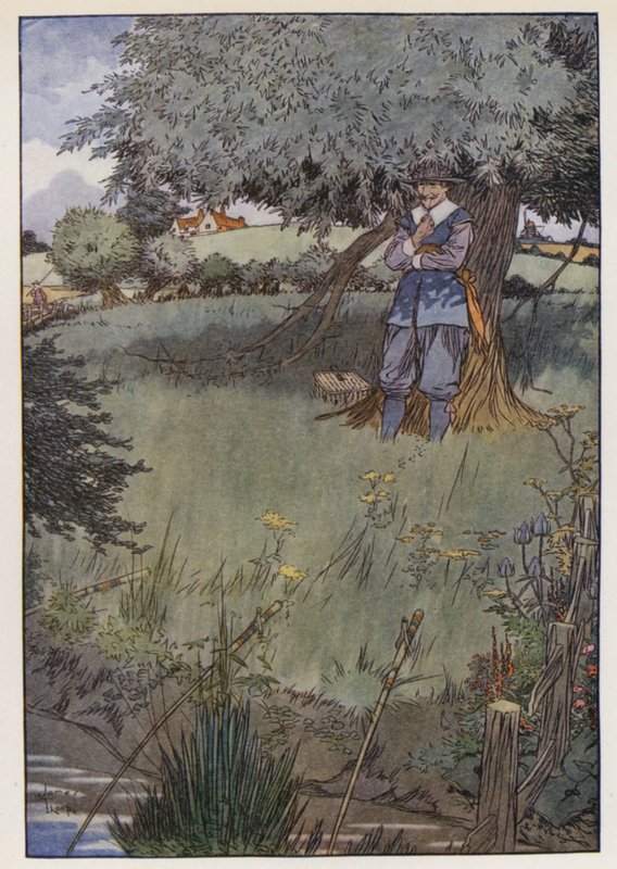 Illustrasjon for The Compleat Angler av Izaak Walton av James Thorpe