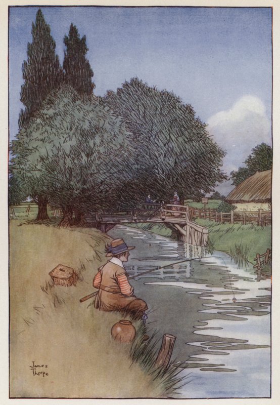 Illustrasjon for The Compleat Angler av Izaak Walton av James Thorpe