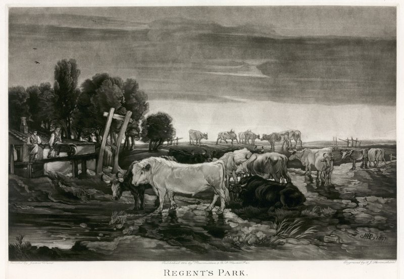 Regent's Park, London; malt 1807 av James Ward