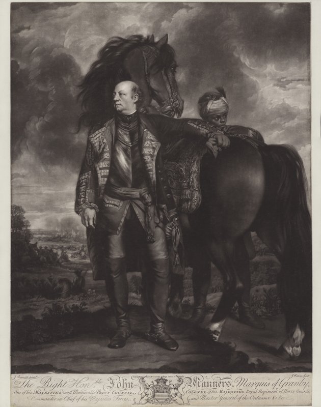 John Manners, Marquess of Granby (mezzotint) av James Watson