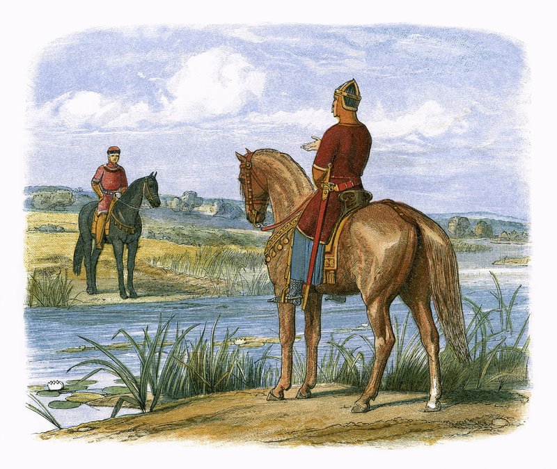 Henry og Stephen konfererer over Themsen av James William Edmund Doyle