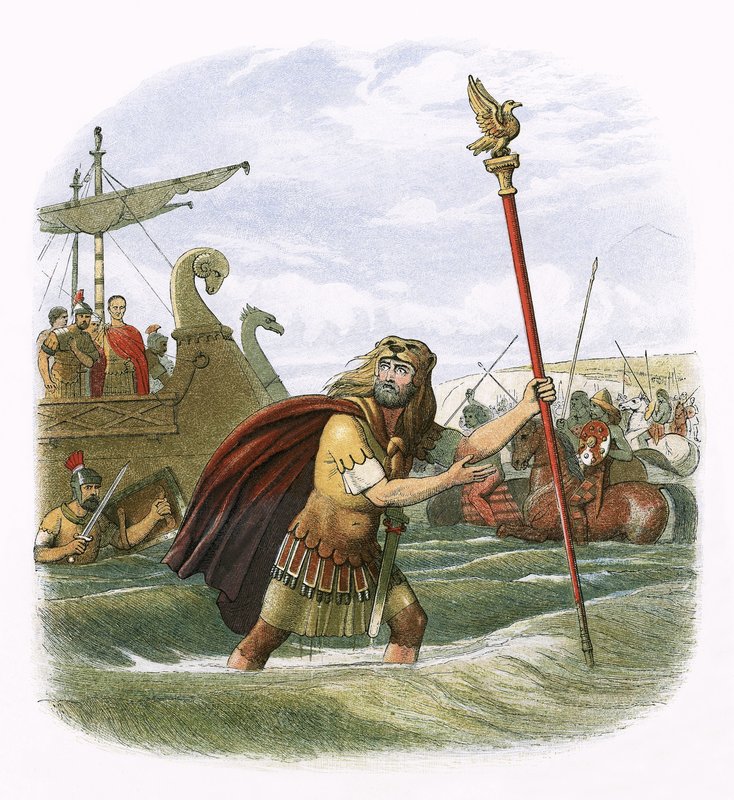 Julius Cæsars invasjonsforsøk i 55 f.Kr av James William Edmund Doyle