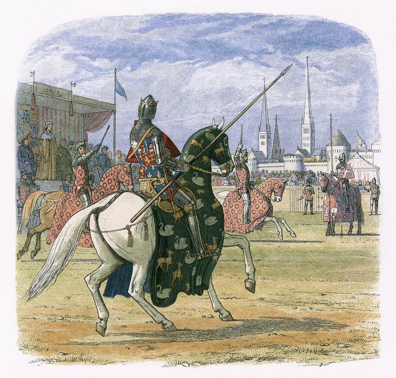 Kong Richard II stopper duellen mellom Hereford og Norfolk av James William Edmund Doyle