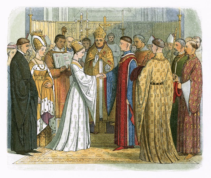 Ekteskap med kong Henry V og Katherine av Frankrike av James William Edmund Doyle