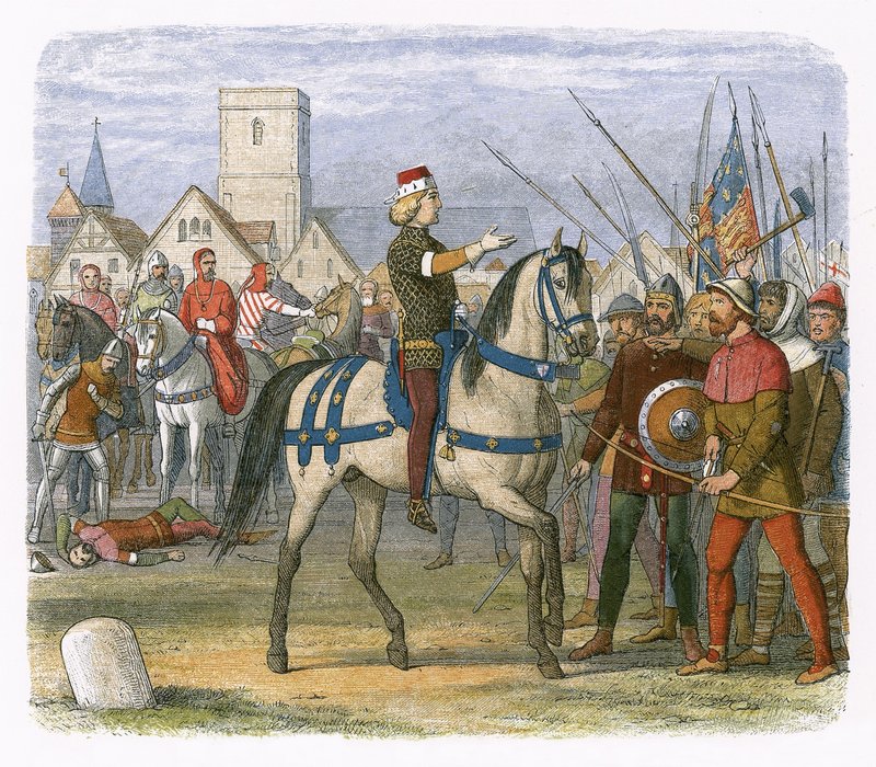 Richard overtar kommandoen til opprørerne i bondeopprøret av James William Edmund Doyle