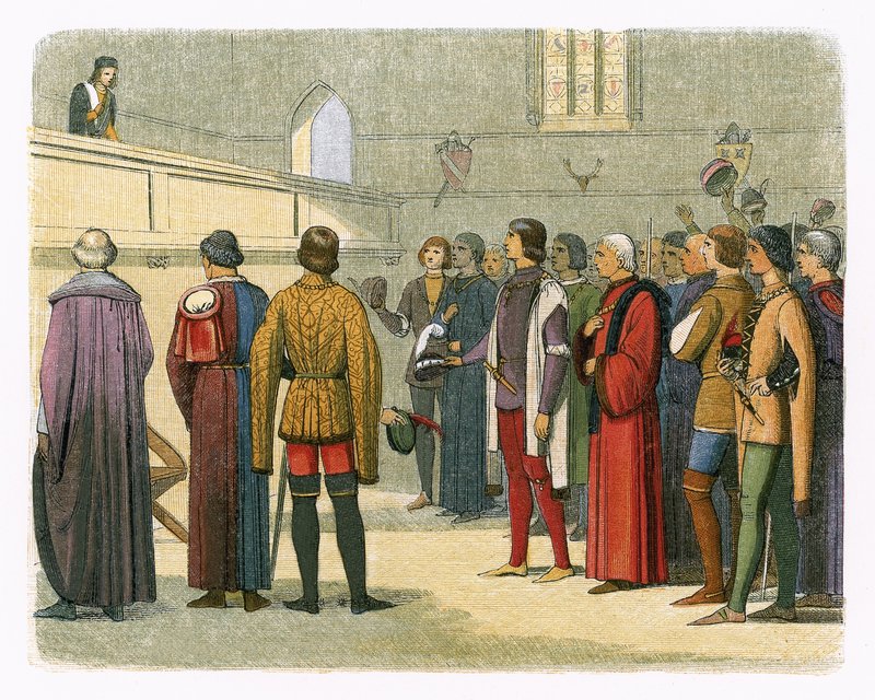 Richard inviterte til å overta kronen av James William Edmund Doyle