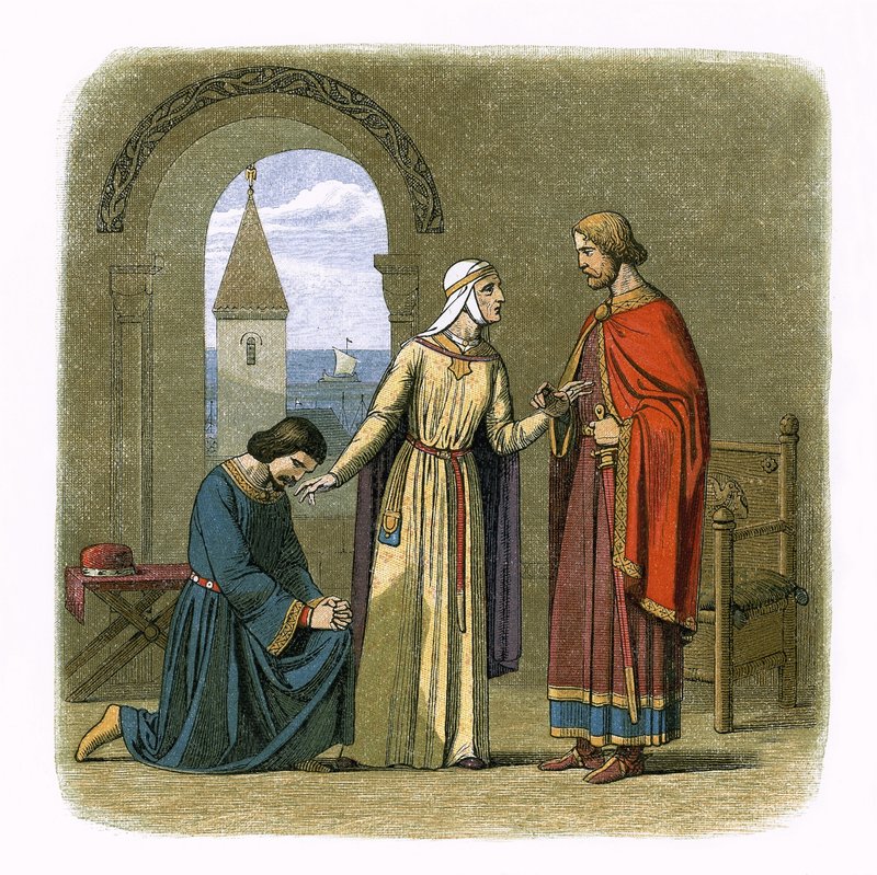 Richard benåder broren John av James William Edmund Doyle
