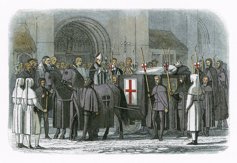 Liket av kong Richard II brakt til St Pauls katedral av James William Edmund Doyle
