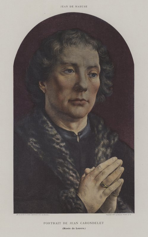 Portrett av Jean Carondelet (farge litho) av Jan (c.1472 c.1533) (after) Gossaert