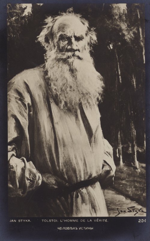 Leo Tolstoy (1828-1910), russisk romanforfatter, novelleforfatter og dramatiker av Jan Styka
