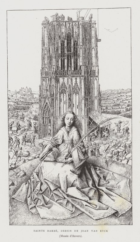 St Barbara, 1437 av Jan van Eyck