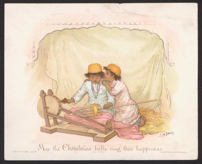 Julekort (chromolitho) av Jane M. Dealy