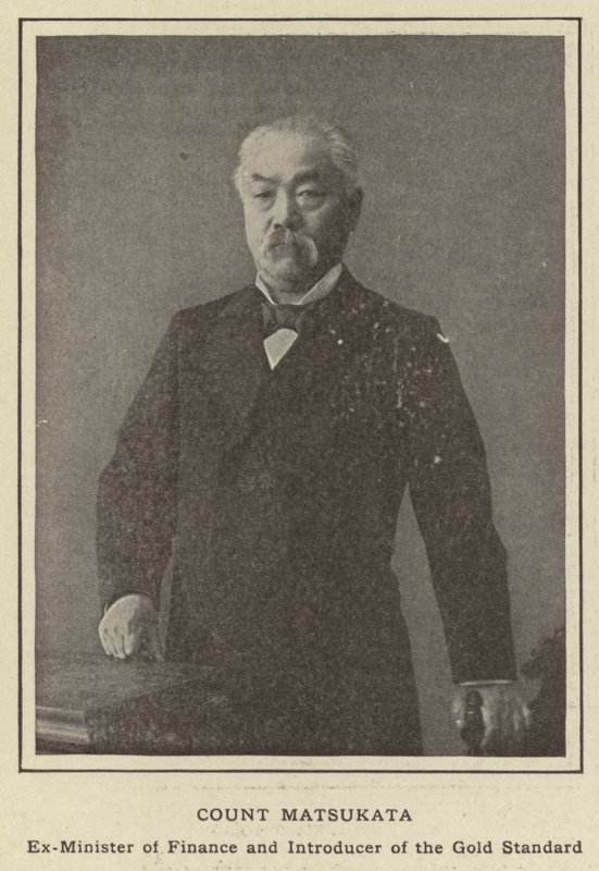 Grev Matsukata, tidligere finansminister og introduser av gullstandarden av Japanese Photographer
