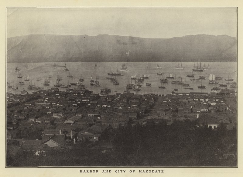 Havnen og byen Hakodate av Japanese Photographer