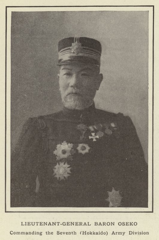 Generalløytnant Baron Oseko, kommanderende for den syvende (Hokkaido) hærdivisjon av Japanese Photographer