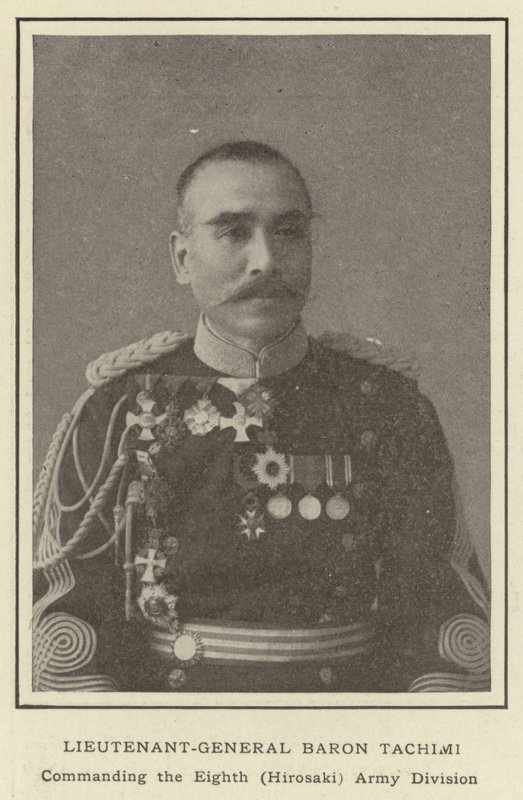 Generalløytnant Baron Tachimi, kommanderende for den åttende (Hirosaki) hærdivisjon av Japanese Photographer