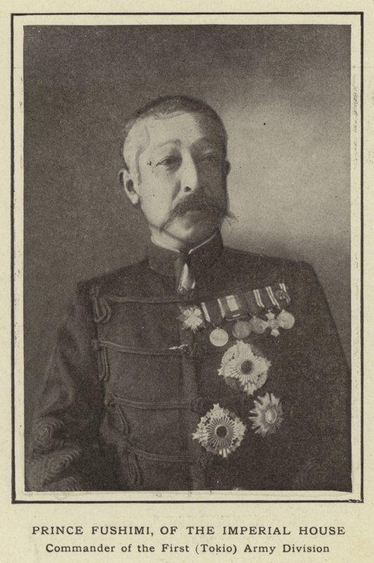 Prins Fushimi, fra Imperial House, sjef for den første (Tokio) hærdivisjonen av Japanese Photographer