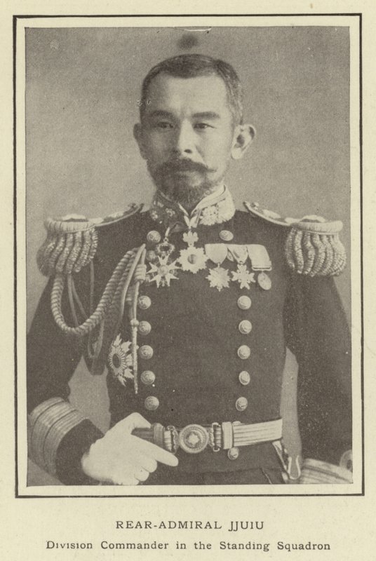 Kontreadmiral Jjuiu, divisjonssjef i den stående skvadronen av Japanese Photographer